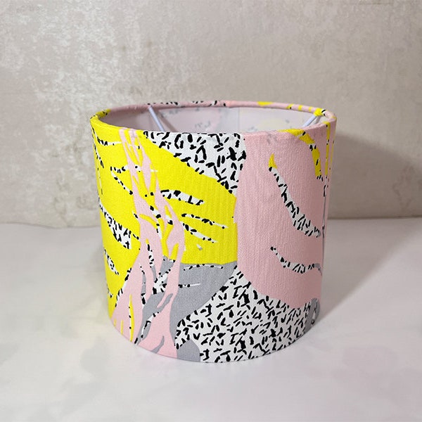 Lamp Shade with an Abstract Pattern, Pink Lamp Shades, Kids Drum Lampshades for Table Lights Wall Lights and Pendant Lights.