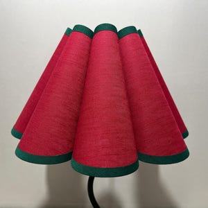 Christmas Lamp Shade, Vintage lampshades for Table Lamp Sconce, Rustic Shades for Pendant Lights, Red Lampshade, Available in 15 colors