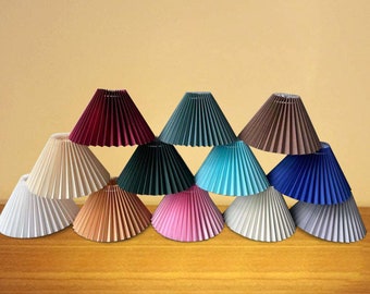 Pleated Lampshade, Retro Lampshade for Table Lamp Standing Lamp Wall Lights and Chandelier, Creative Pleats Lampshade for Desk Lamps.