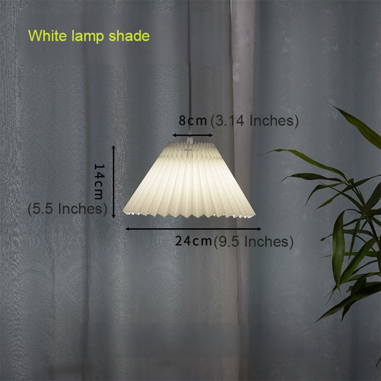 Pleated Lamp Shade for Pendant Light, Plaid Lamp Shade, Rustic Country