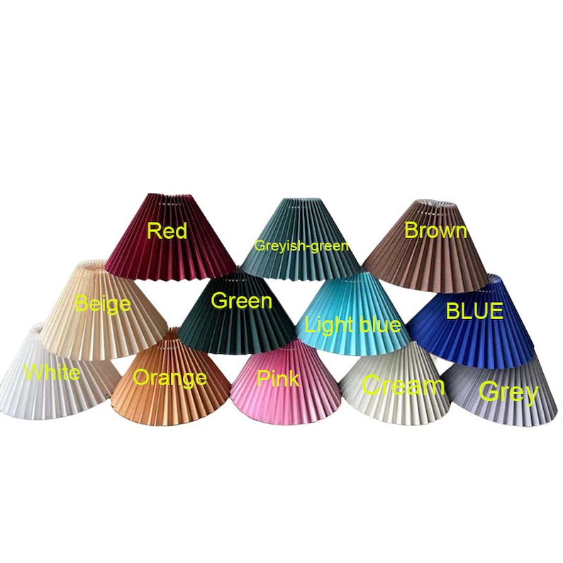 Plissee-Lampenschirm, Retro-Lampenschirm für Tischlampen, Stehlampen, Wandleuchten und Kronleuchter, kreativer Plissee-Lampenschirm für Schreibtischlampen. Bild 4