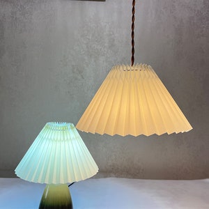 Large Pleated Lampshade for Chandelier Pendant Lights Ceiling Lamp, Use with Bulb Facing Down.