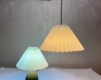 Large Pleated Lampshade for Chandelier Pendant Lights Ceiling Lamp, Use with Bulb Facing Down.