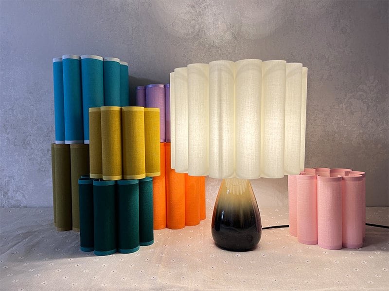 Wavy Lamp Shade, Custom Pleated Lampshades, Lampshade for