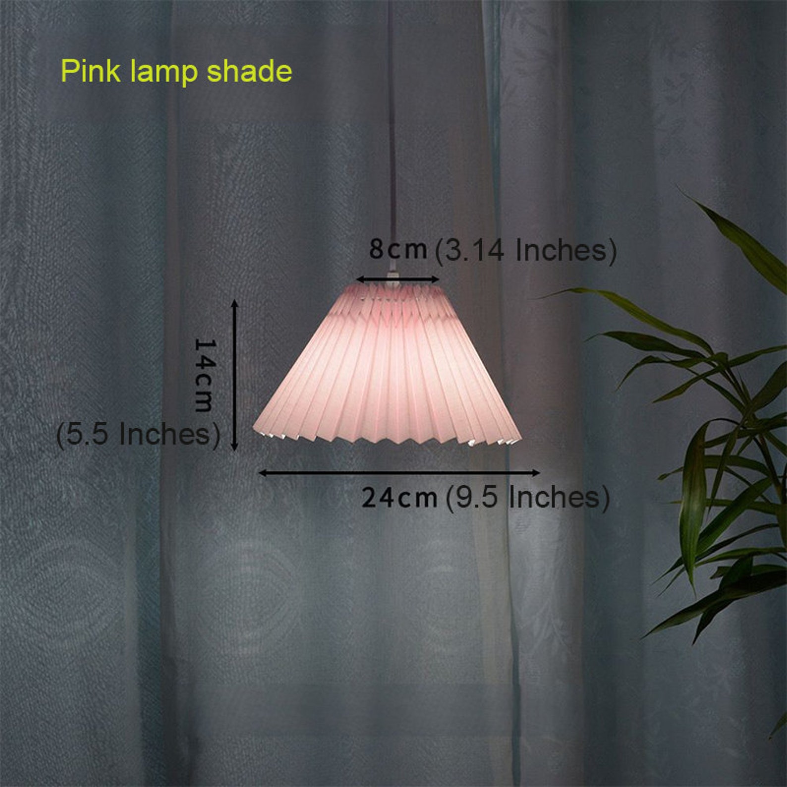 Pleated Lamp Shade for Pendant Light, Plaid Lamp Shade, Rustic Country