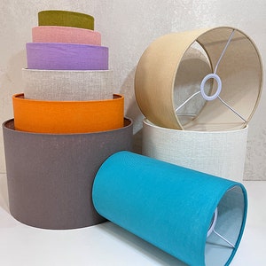 Linen Lampshade, Fabric Lamp shades, Avaliable in 20 Colors.