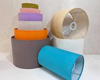 Linen Lampshade, Fabric Lamp shades, Avaliable in 20 Colors.