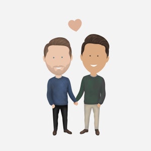 Gay Valentijnsdag Cadeau, Valentijnsdag Cadeau, Twee echtgenoten, Cadeau voor Gay Couple, Gay Valentine, Custom Valentines, Valentijn voor echtgenoot