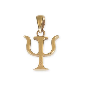 14K Gold Psychiatrie Fachkraft Symbol Anhänger (griechischer Buchstabe psi)