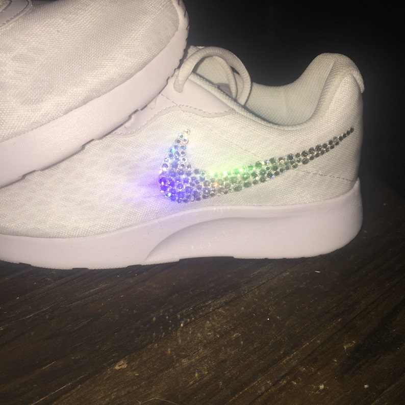 nike shoes with bling swoosh