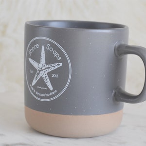 SOY CANDLE MUG // 10oz Soy Essential Oil Candle in a Ceramic Logo Mug // 45 hour Burn Time // Cotton Wick // Clean Burning image 10