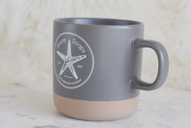 SOY CANDLE MUG // 10oz Soy Essential Oil Candle in a Ceramic Logo Mug // 45 hour Burn Time // Cotton Wick // Clean Burning image 10