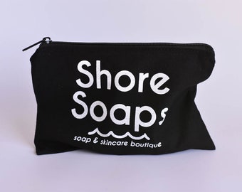 Shore Soaps Canvas Cosmetic Makeup Skincare Travel Bag Self Care