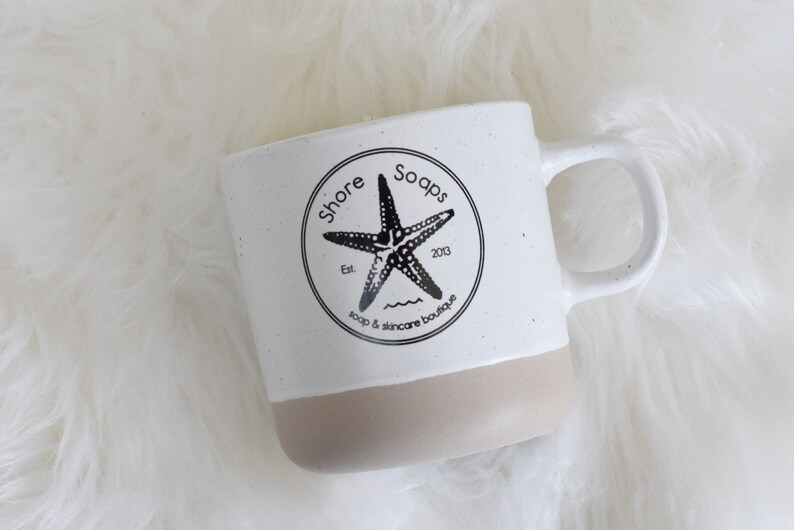 SOY CANDLE MUG // 10oz Soy Essential Oil Candle in a Ceramic Logo Mug // 45 hour Burn Time // Cotton Wick // Clean Burning image 4