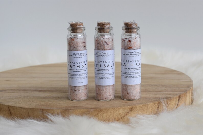 PINK Vial Bath Salts // Nourishing // Himalayan Pink Sea Salt // Rose Buds // Epsom Salt // Gifts Under 10 // Wedding Favors / Essential Oil image 6