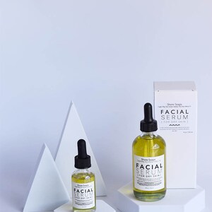 FACIAL SERUM // For Dry Skin // Made with Essential Oils // Avocado Olive Oil // Moisturizer Toner // Spirulina // Travel Full Size image 3