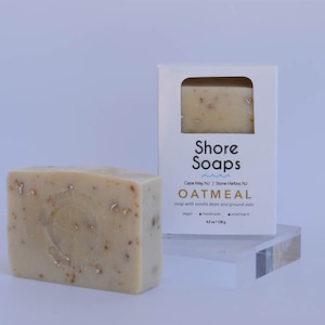 Oatmeal Vanilla Soap // Psoriasis Ezcema // Vegan // Ground Oats Kaolin Clay // Bar Soap // Body Soap // Gifts Under 10 Self Care image 1