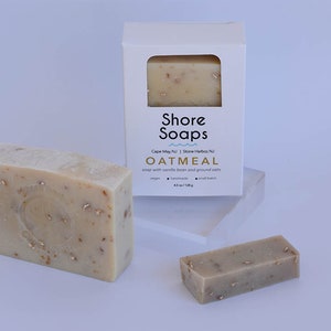 Oatmeal Vanilla Soap // Psoriasis Ezcema // Vegan // Ground Oats Kaolin Clay // Bar Soap // Body Soap // Gifts Under 10 Self Care image 6