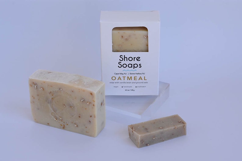 Oatmeal Vanilla Soap // Psoriasis Ezcema // Vegan // Ground Oats Kaolin Clay // Bar Soap // Body Soap // Gifts Under 10 Self Care image 6