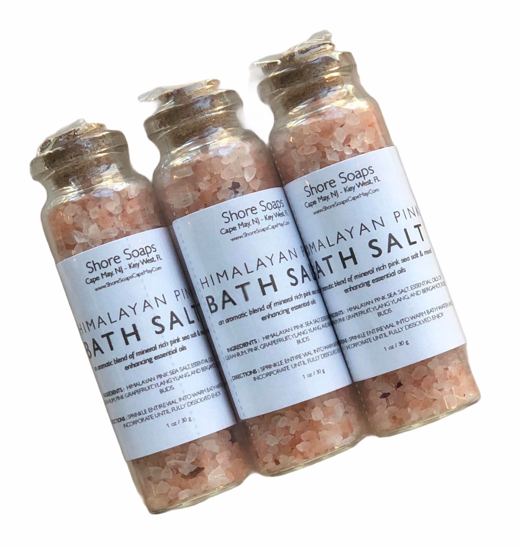 PINK Vial Bath Salts // Nourishing // Himalayan Pink Sea Salt Etsy