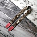 Cheetah Print Guitar Strap: Handmade Leather Strap with Pocket product logo