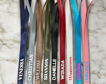 Personalized Lanyard: Screen Printed Name, Polyester Strap