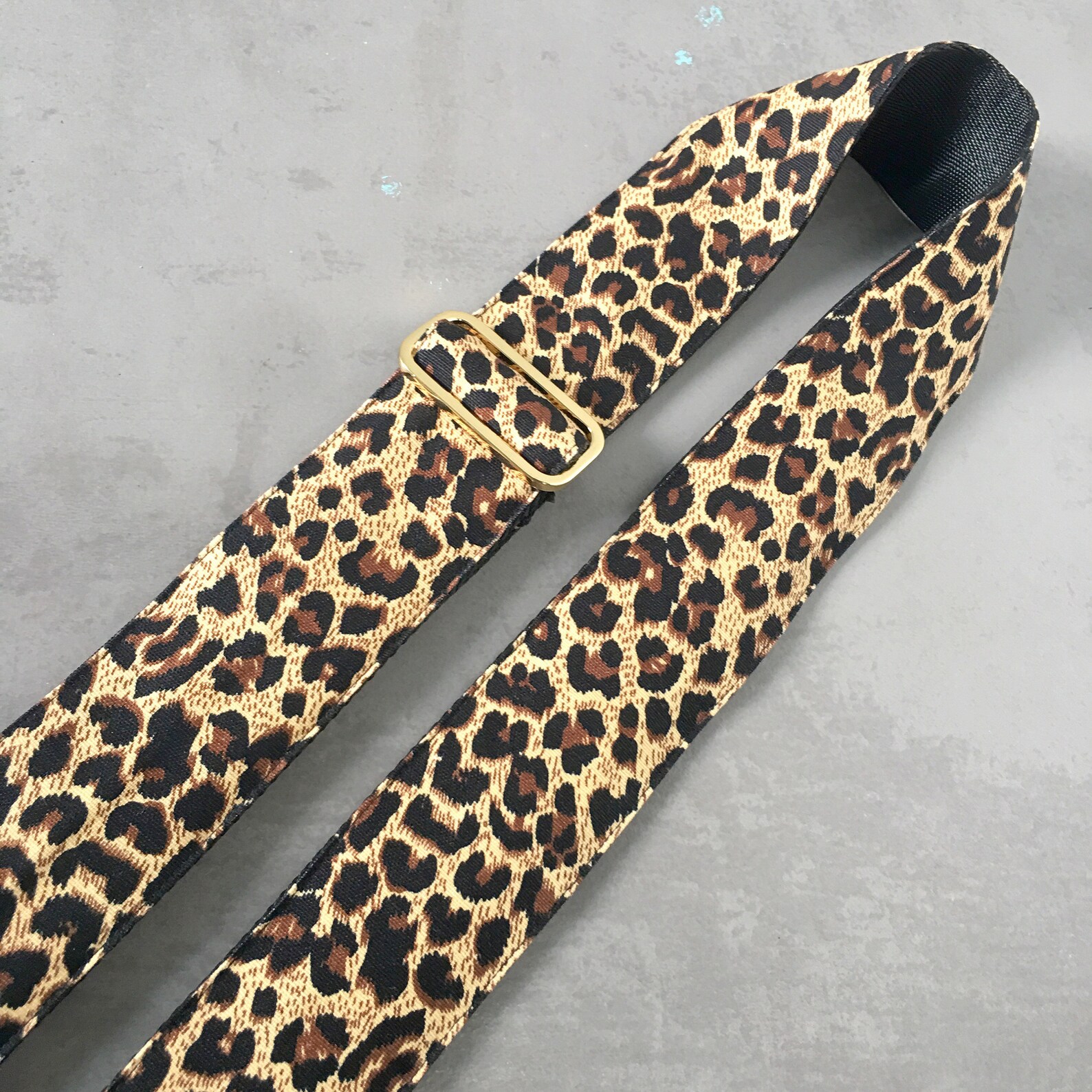 Cheetah Guitar Strap Genuine Leather Guitar Strap | Etsy