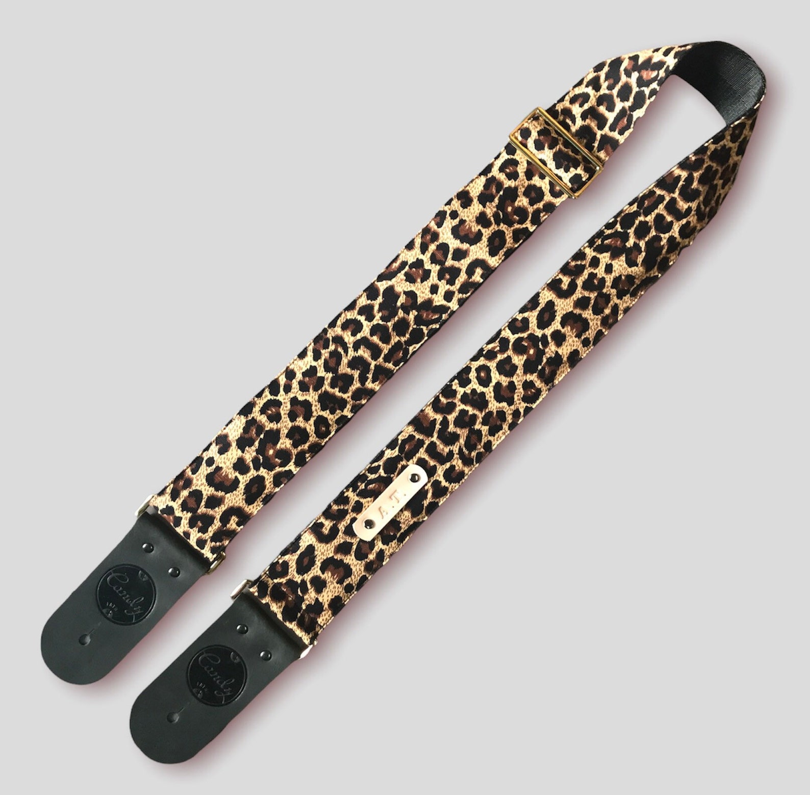 Cheetah Guitar Strap Genuine Leather Guitar Strap Etsy