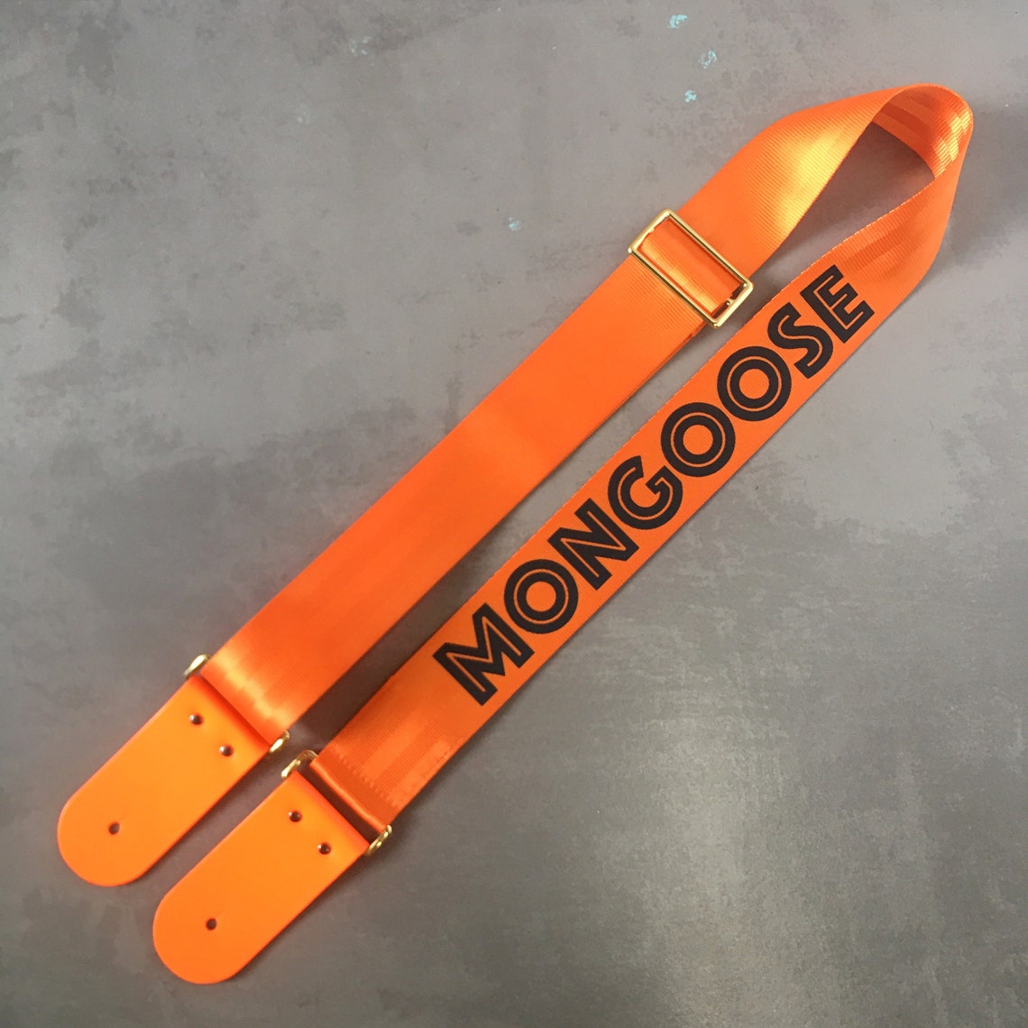 Personalized Orange Guitar Strap Genuine Leather Guitar Strap Etsy