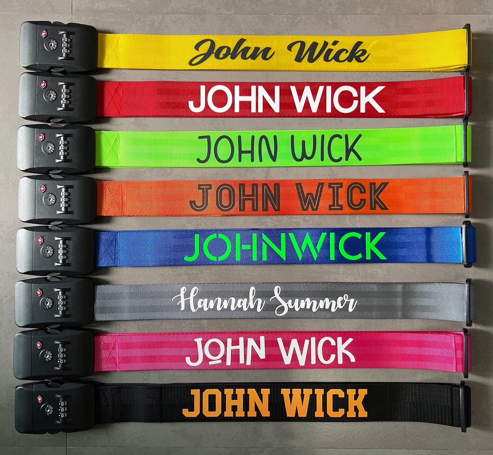 Personalised Luggage Strap With 3 Digit TSA Approved Lock TSA Etsy