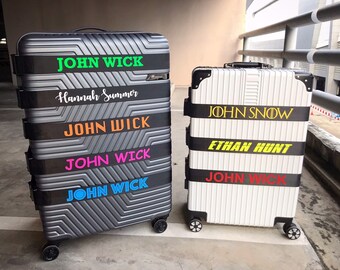 customised luggage straps