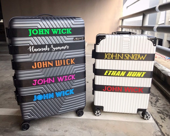 personalised suitcase belts