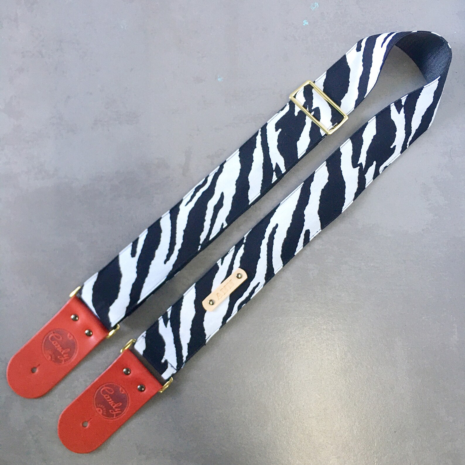 Zebra Guitar Strap Genuine leather Guitar Strap Etsy
