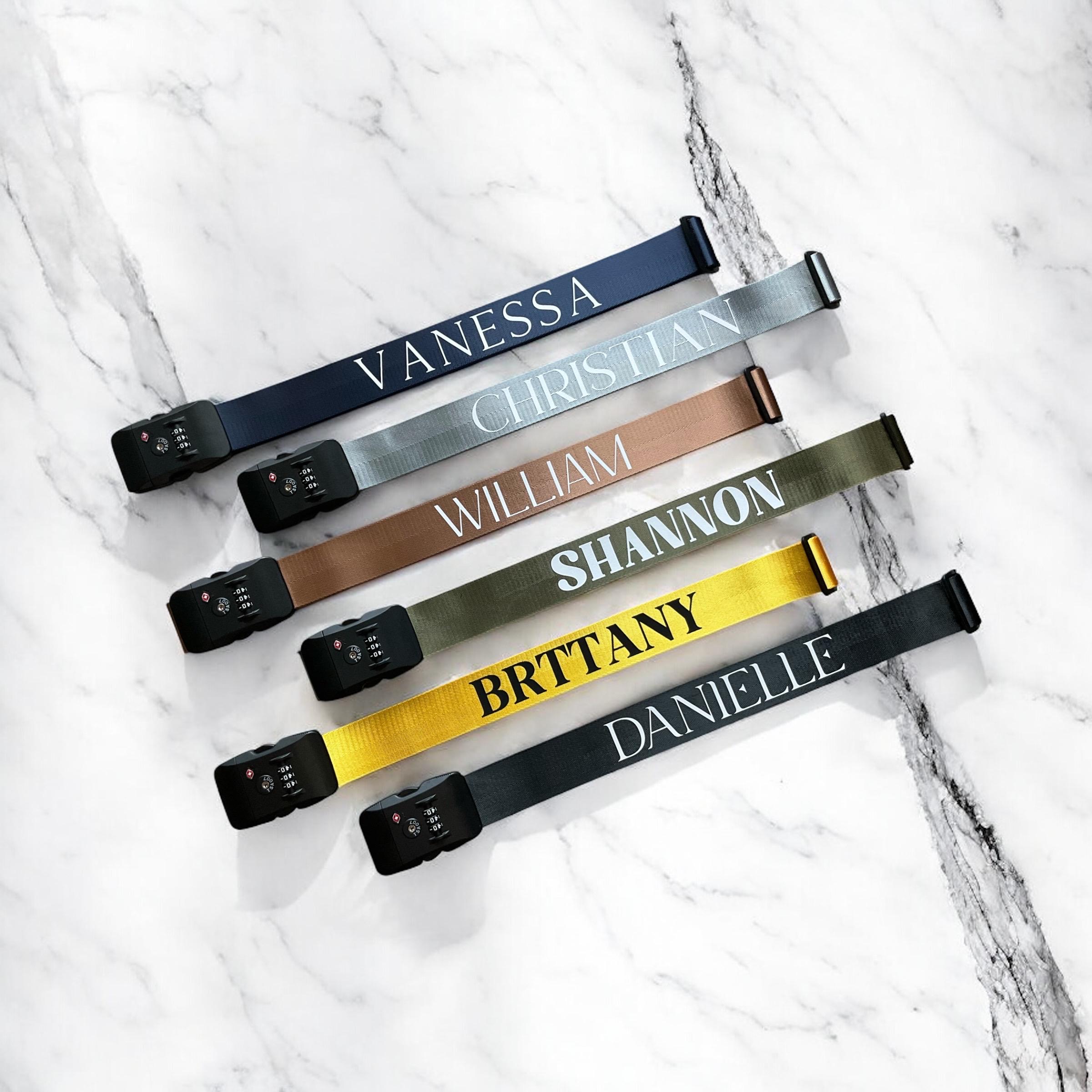 Personalized Luggage Strap: TSA Approved Lock, Racing Car Seat Belt Fabric