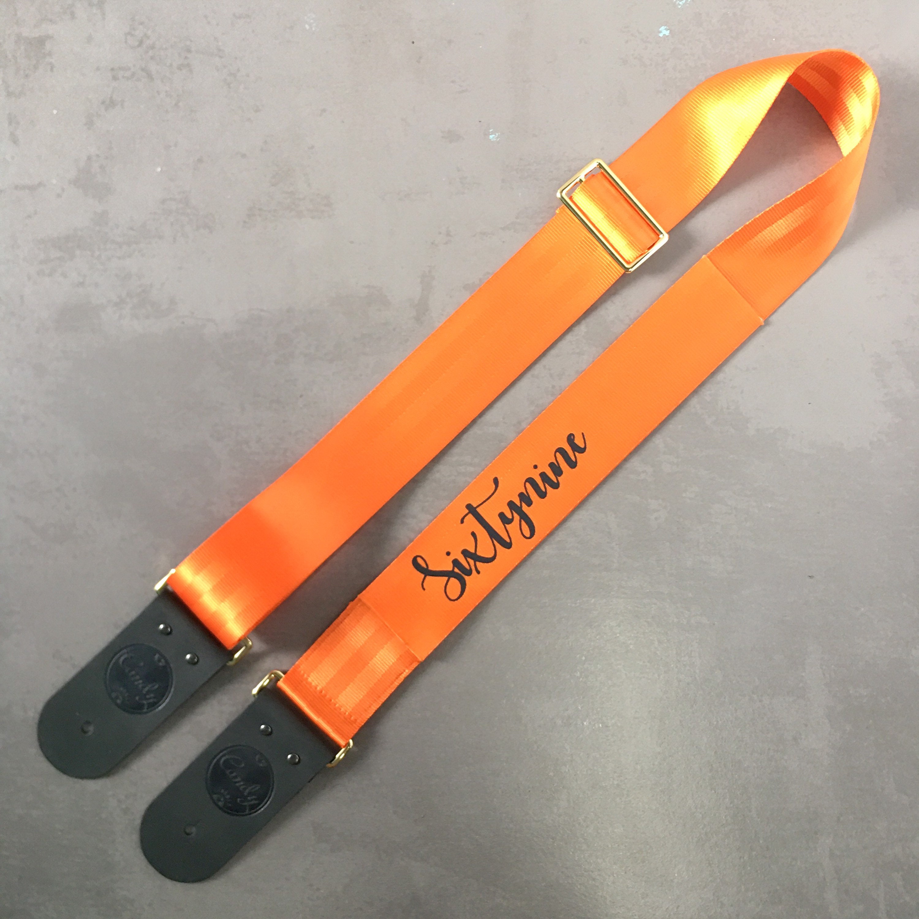 Personalized Orange Guitar Strap Genuine leather Guitar Strap Etsy