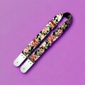 Black Orange Flora Guitar Strap, Genuine leather Guitar Strap product logo