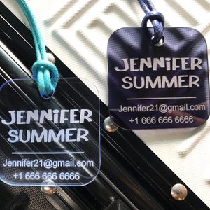 Square Luggage Tag  | Acrylic Luggage Tags   |  Luggage Tags | Luggage Tag Personalized | Engraved Luggage Tag | Travel Gift | #LTC032