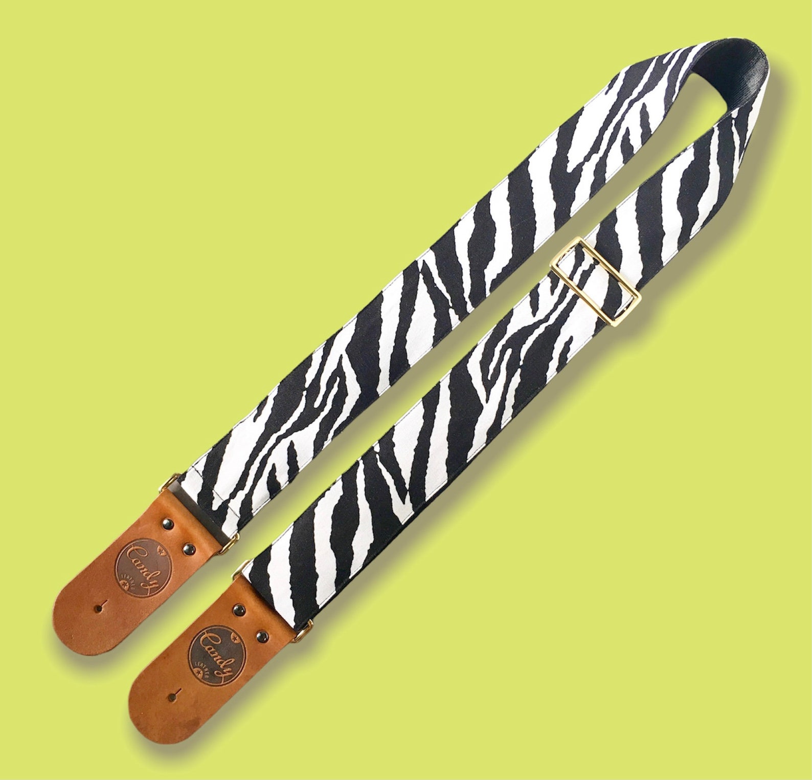 Zebra Guitar Strap Genuine Leather Guitar Strap Etsy