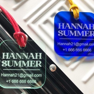 Square Luggage Tag  | Acrylic Luggage Tags   |  Luggage Tags | Luggage Tag Personalized | Engraved Luggage Tag | Travel Gift | #LTC035