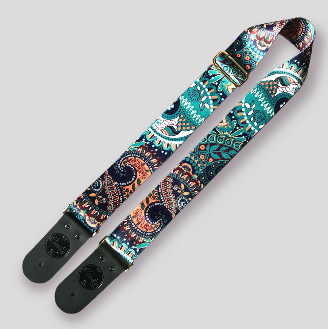 Mixed Green Guitar Strap Genuine Leather Guitar Strap . Etsy