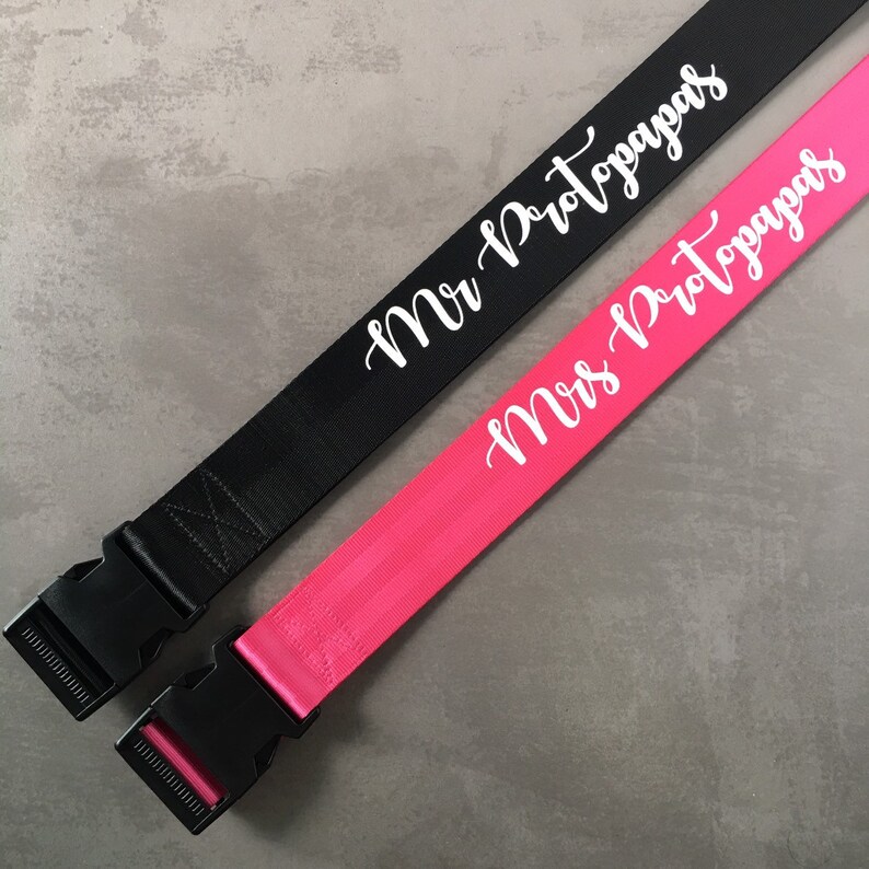 personalised travel straps