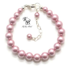 Flower Girl Bracelet Pearl Flower Girl Jewelry Flower Girl Gifts Wedding Jewelry Bride Swarovski Pearl Bracelet for Little Girls