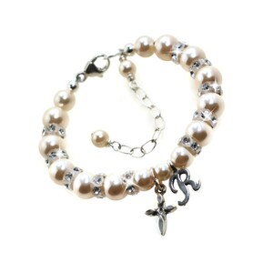 Personalized Baptism Bracelet ~ Baby Bracelet ~ Baptism Gift ~ Christening Bracelet ~ Christening Gifts ~ First Communion Gifts