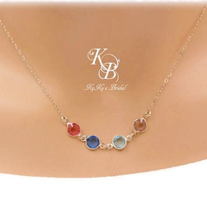 Birthstone Necklace - Mother of the Bride Gift - Birthstone Jewelry - Mother of Groom Gift - Wedding Jewelry - Bride Gift - Weddings