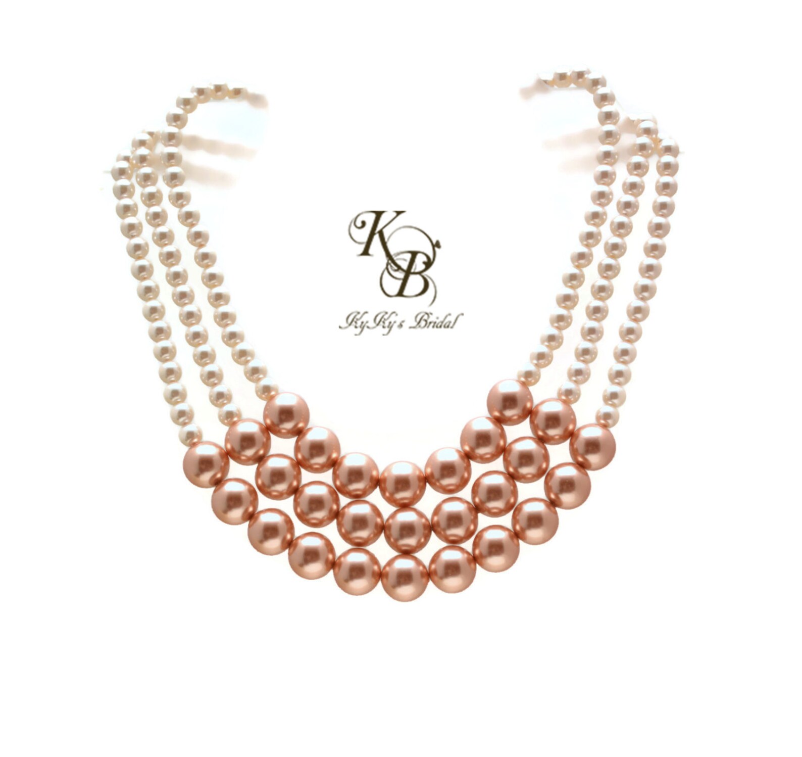 Pearl Bridal Necklace Statement Wedding Necklace Chunky Etsy