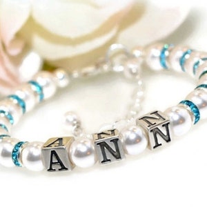 Flower Girl Bracelet Personalized Bracelet Junior Bridesmaid Gift Flower Girl Thank You Gift Flower Girl Jewelry Little Girl Bracelet
