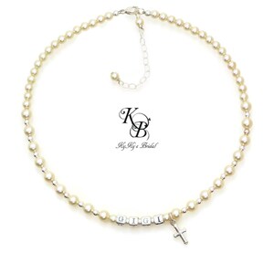 Personalized Baby Necklace Custom Baptism Necklace Christening Gifts Baby Jewelry Baby Gifts Personalized Baby Gift Little Girl Necklace