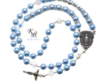 Personalized Rosary, Baby Rosary, Baptism Rosary, Confirmation Rosary, First Communion Rosary, Rosary, Rosary Necklace, Baby Jewelry