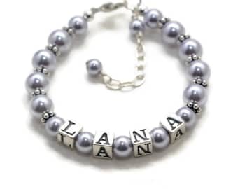 Personalized Baby Bracelet - Baby Name Bracelet - Choice of Color - Little Girl Bracelet - Newborn Gift - Keepsake Bracelet - Custom Jewelry