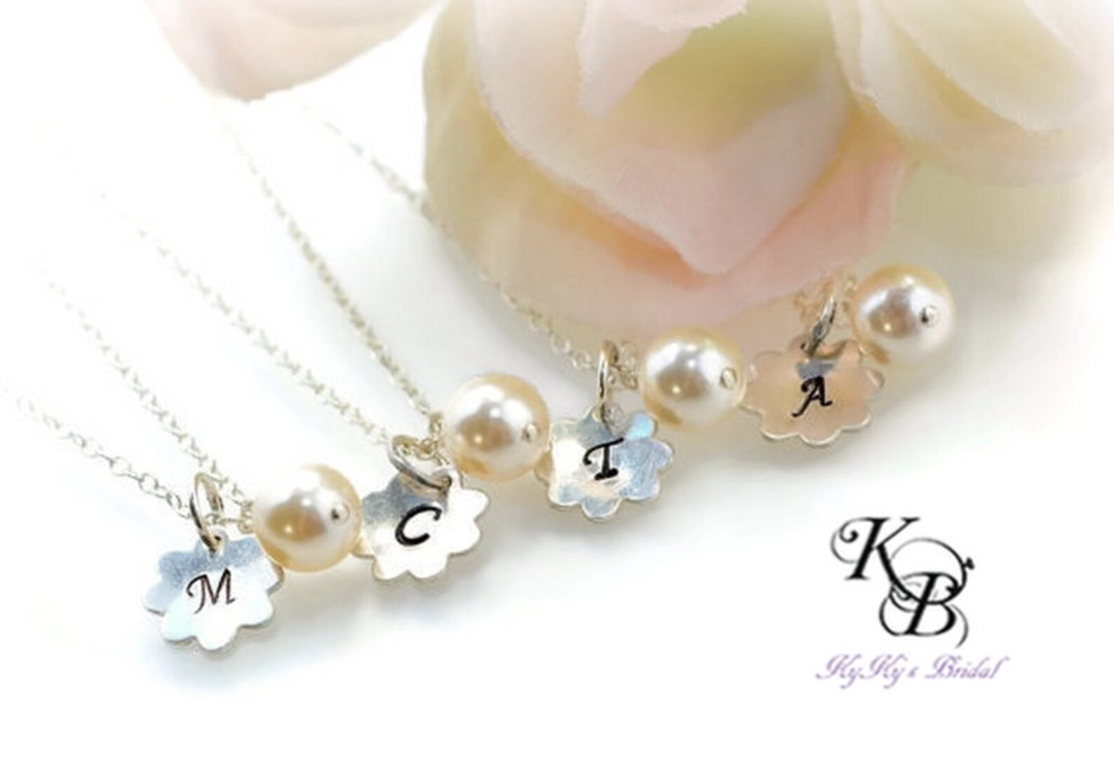 Flower Girl Jewelry Set Personalized Necklace Set Flower Etsy